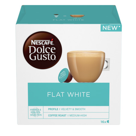 Nescafe Dolce Gusto Flat White kava 187.2g, 3 pakuočių komplektas