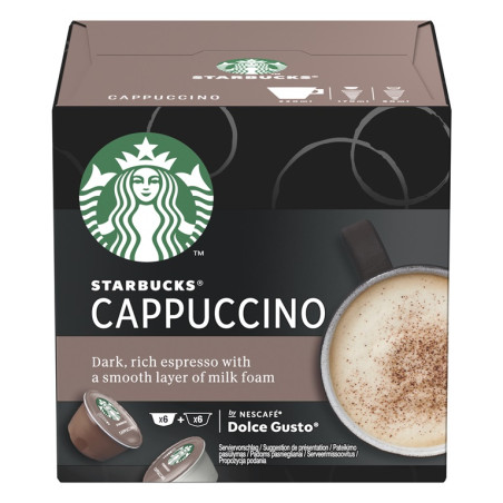Starbucks Dolce Gusto Cappuccino 12 cap 120g, 3 pakuočių komplektas