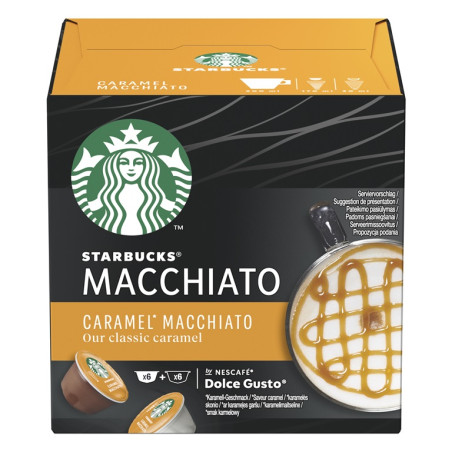 Starbucks Dolce Gusto Caramel Macchia 12cap 127,8g, 3 pakuočių komplektas