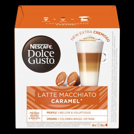 Nescafe Dolce Gusto Latte Macchia Caramel 145,6g, 3 pakuočių komplektas
