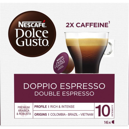 Nescafe Dolce Gusto Doppio Espresso, 136g, 3 pakuočių komplektas