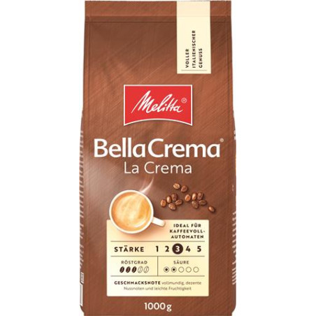 Mellita BellaCrema LaCrema kavos pupelės, 1kg , 4 pakuočių komplektas