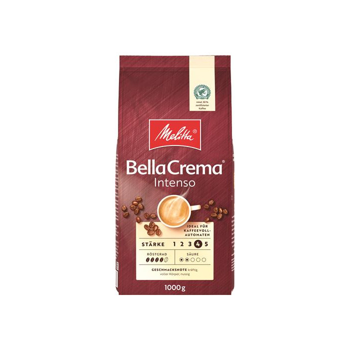 Mellita BellaCrema Intenso kavos pupelės, 1kg, 4 pakuočių komplektas