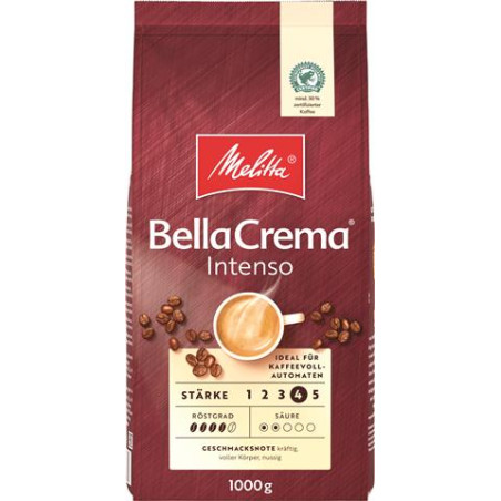 Mellita BellaCrema Intenso kavos pupelės, 1kg, 4 pakuočių komplektas