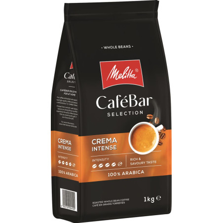 Mellita Cafebar Crema Intense kavos pupelės, 1kg, 4 pakuočių komplektas