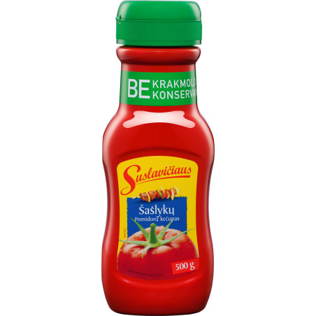 Suslavičiaus pomidorų kečupas šašlykų, 500g, 5 pakuočių komplektas