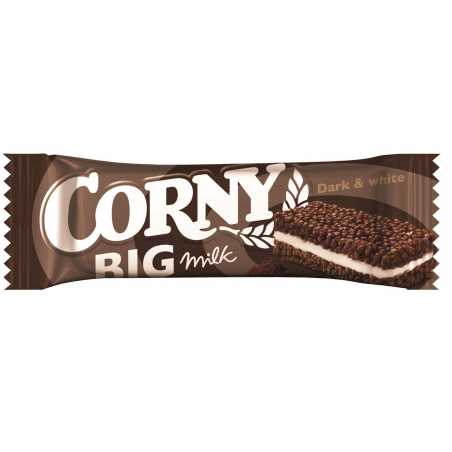 Corny Big Milk baton. su pertepimu Dark/White, 40g, 24 pakuočių komplektas