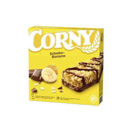 Corny pieniško šokolado-bananų skonio, 6x25g, 10 pakuočių komplektas