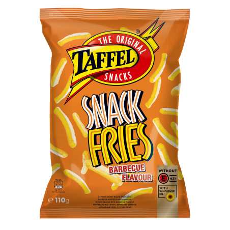 Taffel Snack Fries Barbec. kukurūzų trašk., 110 g, 18 pakuočių komplektas