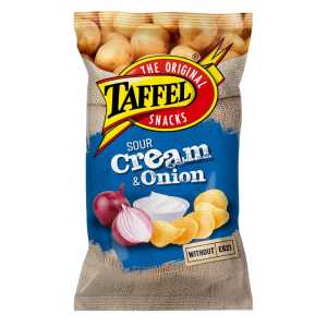 Taffel S.Cream & Onion Chips bulvių traškučiai,180 g, 18 pakuočių komplektas