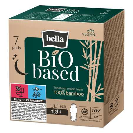 Bella Bio Based higieniniai paketai Ultra thin NIGHT, 7vnt., 20 pakuočių komplektas