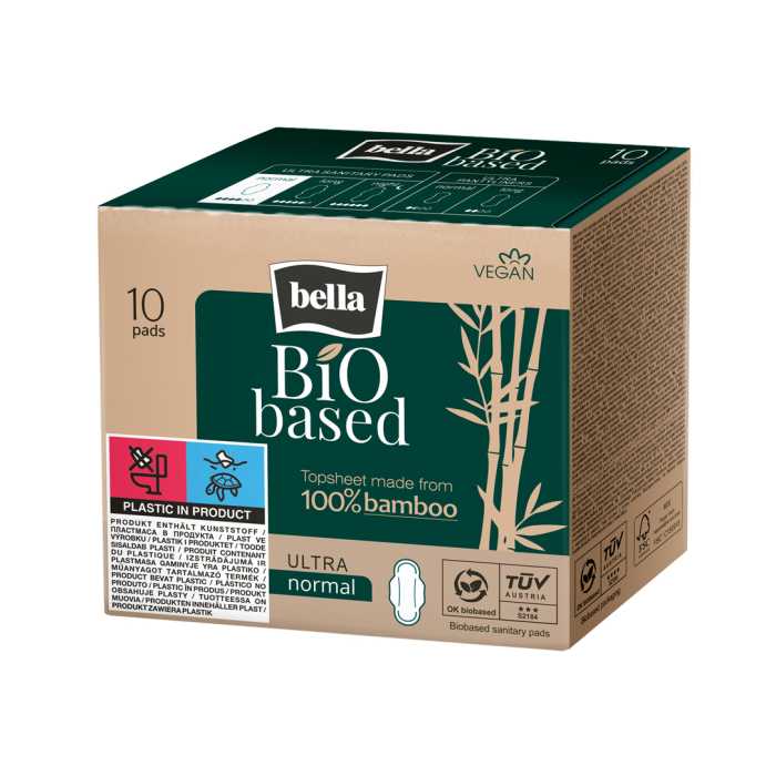 Bella Bio Based higieniniai paketai Ultra thin Normal, 10vnt., 16 pakuočių komplektas