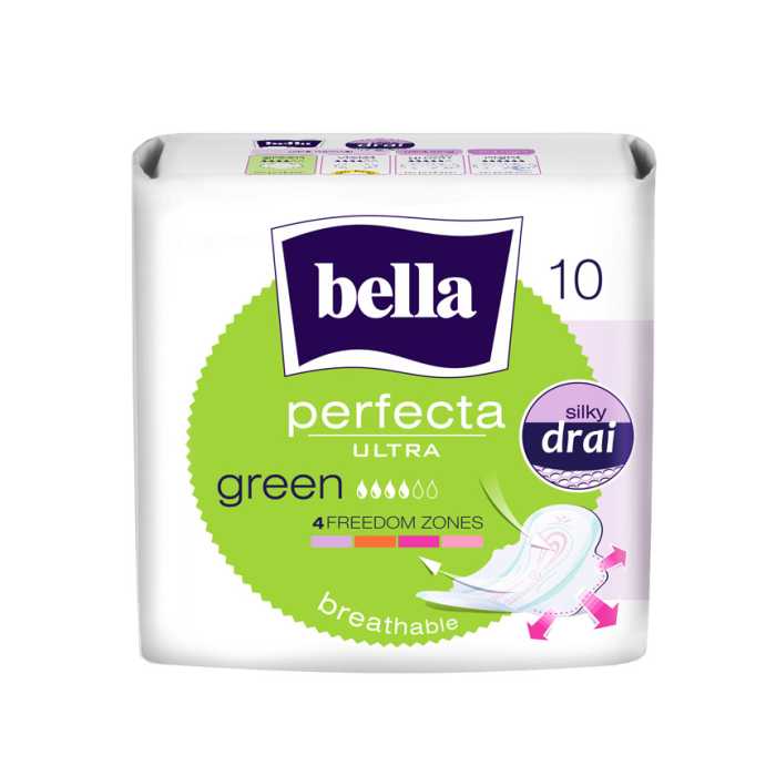 Bella Perfecta higieniniai paketai Ultra Green 10vnt., 6 pakuočių komplektas
