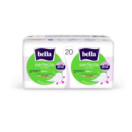 Bella Perfecta higieniniai paketai Green 20 vnt., 6 pakuočių komplektas
