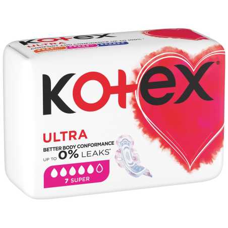Kotex higieniniai Paketai Super 7vnt., 12 pakuočių komplektas