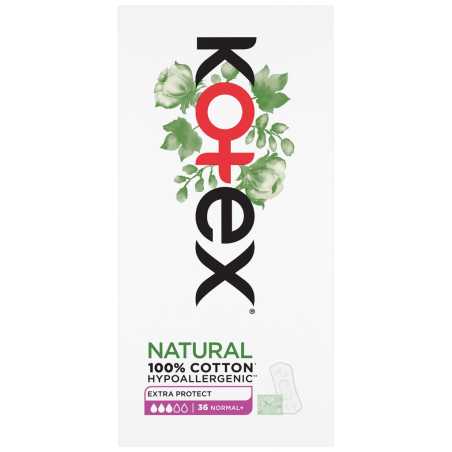 Kotex Natural kasdien. įklotai Extra Protect ,36vnt., 8 pakuočių komplektas