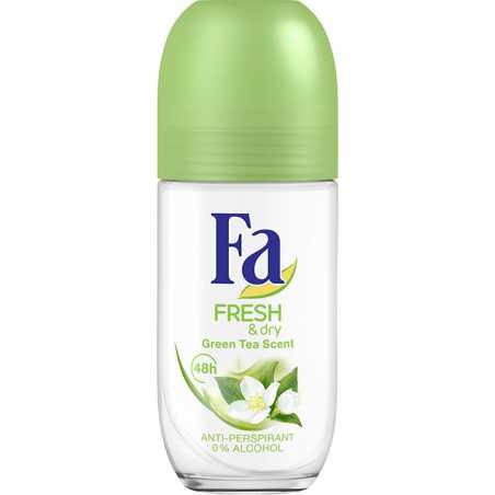Fa Fresh&Dry Rutulinis dezodorantas Green Tea, 50ml stikl., 3 pakuočių komplektas