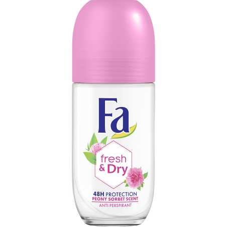 Fa Rutulinis dezodorantas Fresh & Dry Pink Sorbert 50ml , 3 pakuočių komplektas