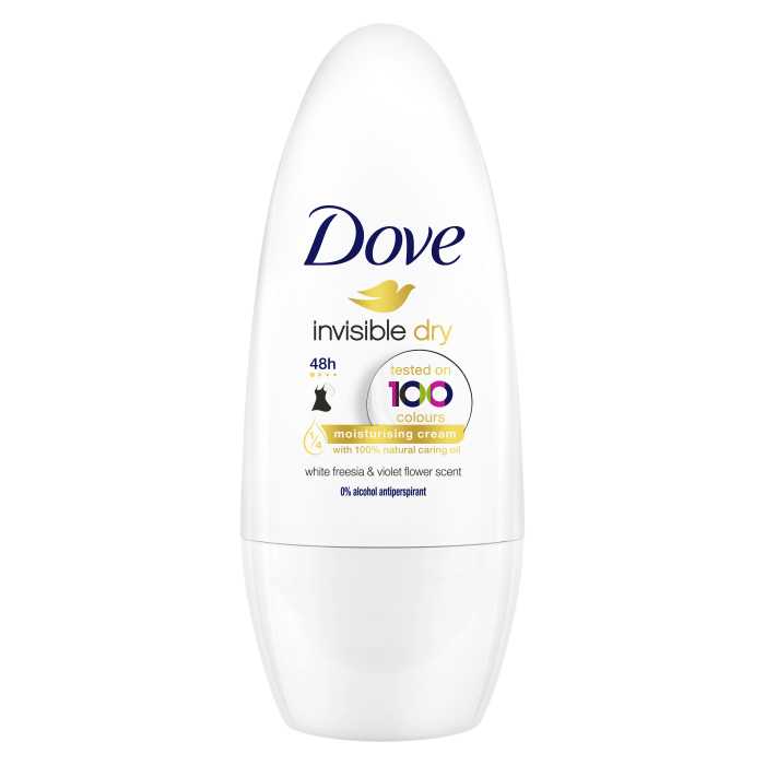Dove Invisible Dry Rutulinis dezodorantas, 50ml , 6 pakuočių komplektas