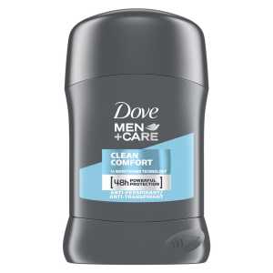 Dove Clean Comfort vyriškas pieštukinis dezodorantas 50ml , 6 pakuočių komplektas