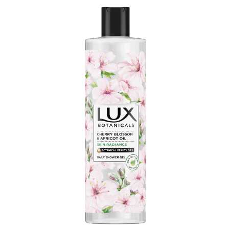 Lux Botanicals Cherry Bloom&Apricot Oil, dušo gelis 500ml , 6 pakuočių komplektas