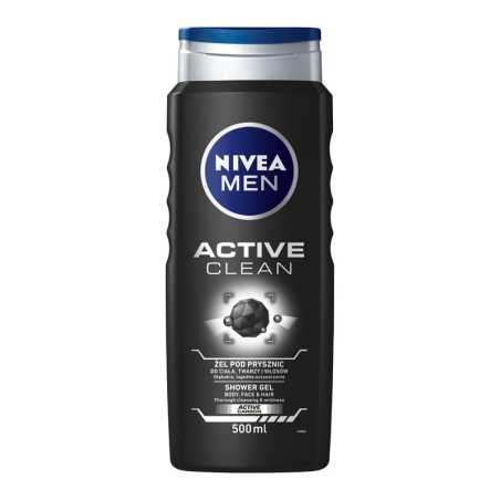 Nivea Men Active Clean Dušo želė vyriškas 500ml , 6 pakuočių komplektas