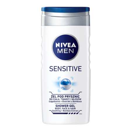 Nivea Men Sensitive Dušo želė vyriškas 250ml , 6 pakuočių komplektas