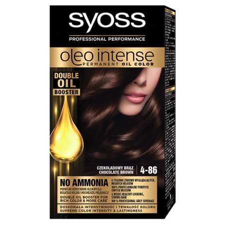Syoss Oleo Intense plaukų dažai, 4-86 Šokoladinis, 3 pakuočių komplektas