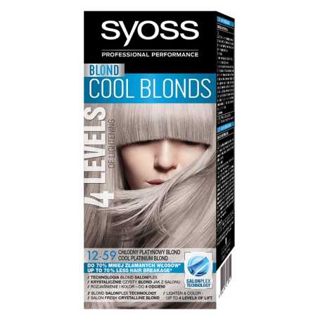 Syoss Color 12-59 šalta blondinė, 3 pakuočių komplektas