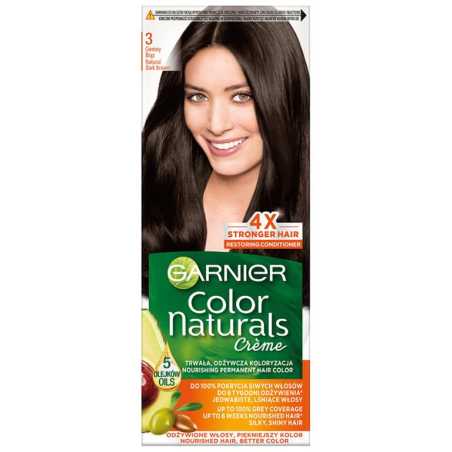 Garnier Color Naturals plaukų dažai 3 tamsiai ruda, 3 pakuočių komplektas
