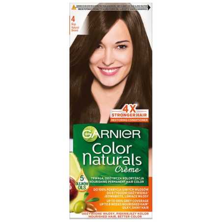 Garnier Color Naturals plaukų dažai 4 ruda, 3 pakuočių komplektas