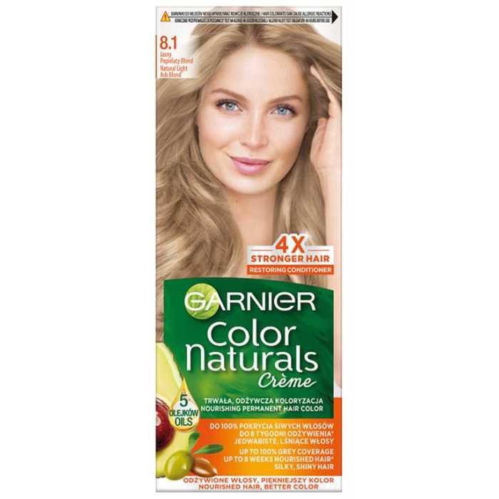 Garnier Color Naturals plaukų dažai 8, 1 pelenų blondo, 3 pakuočių komplektas