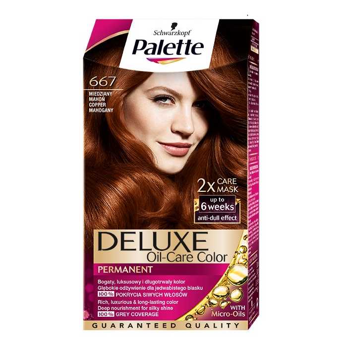 Palette Deluxe Dažomasis plaukų kremas Nr.667 raudonmedis, 3 pakuočių komplektas