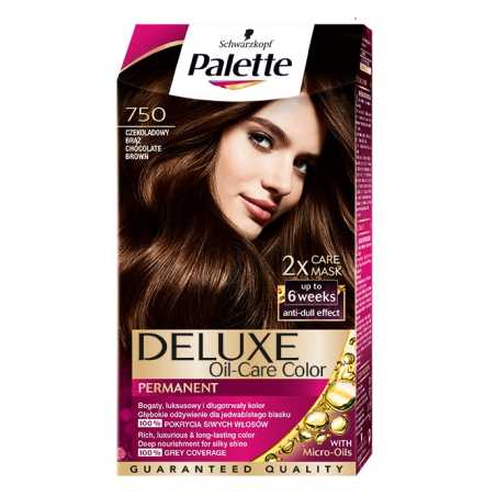 Palette Deluxe Dažomasis plaukų kremas Nr.750 šokoladinė, 3 pakuočių komplektas