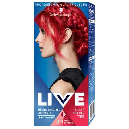 Schwarzkopf Live plaukų dažai raudoni, 092, 3 pakuočių komplektas