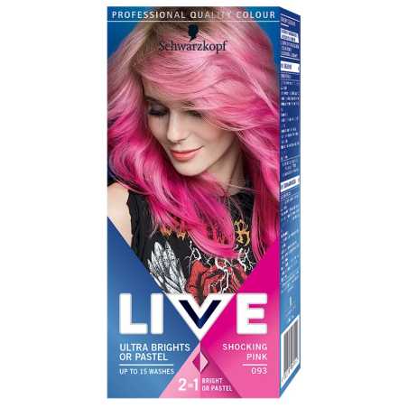 Schwarzkopf Live plaukų dažai rožinė, 092, 3 pakuočių komplektas