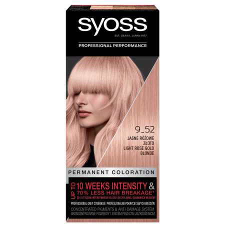 Syoss Color plaukų dažai , 9-52 šviesiai rožinė, 3 pakuočių komplektas