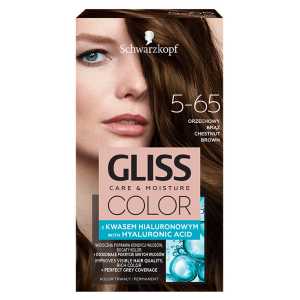Gliss Color 5-65 plaukų dažai Kaštoninis, 3 pakuočių komplektas