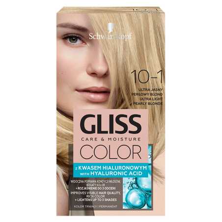 Gliss Color 10-1 Plaukų dažai Ypač šviesus perlamutrinis, 3 pakuočių komplektas
