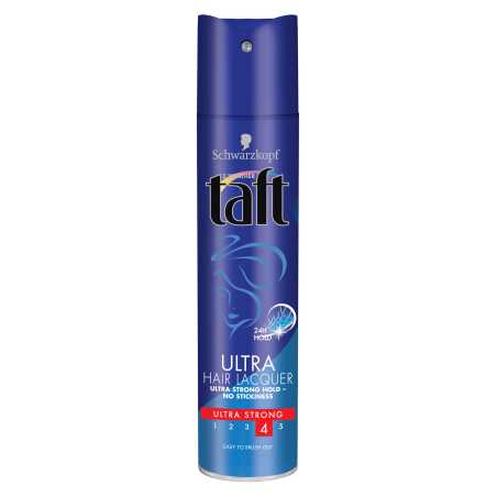 Taft Plaukų lakas Ultra stiprus su UV filtru 250ml ( mėl.), 5 pakuočių komplektas