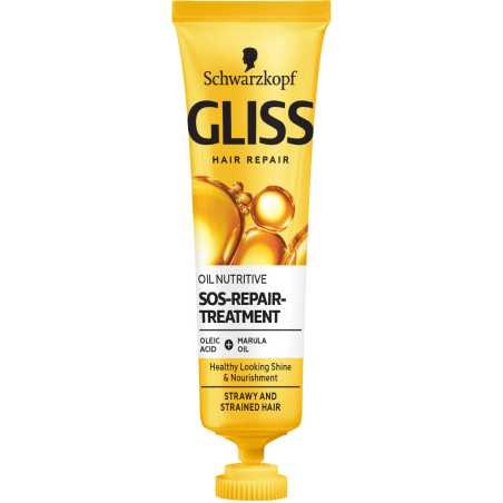 Gliss Oil Nutrive staigaus poveikio plaukų kaukė , 20ml, 10 pakuočių komplektas