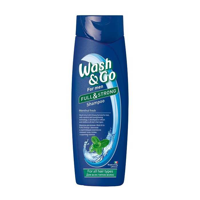 Wash&Go šampūnas su Mentoliu, 400ml, 6 pakuočių komplektas