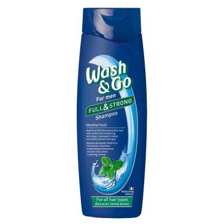 Wash&Go šampūnas su Mentoliu, 400ml, 6 pakuočių komplektas