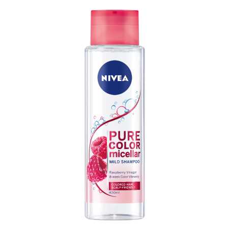 Nivea Pure Color  micelinis šampūnas su aviečių actu, 6 pakuočių komplektas