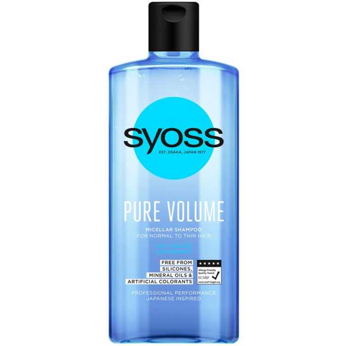 Syoss Pure Volume šampūnas 440ml, 6 pakuočių komplektas