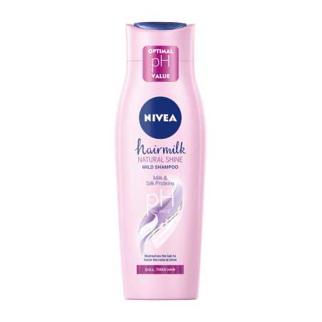 Nivea Hair Milk šampūnas plaukams Natural Shine 250ml, 6 pakuočių komplektas