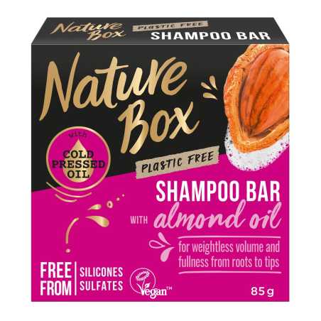 Nature Box kietasis šampūnas Almond 85g, 3 pakuočių komplektas