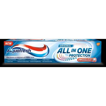 Aaqua Fresh dantų pasta All in one protect 100 ml, 6 pakuočių komplektas