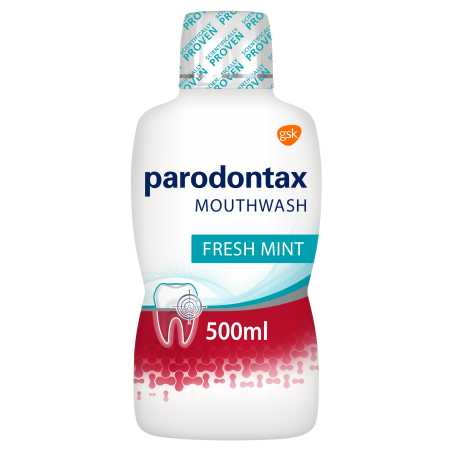 Parodontax burnos skalavimo skystis Daily Fresh Mint 500ml, 4 pakuočių komplektas