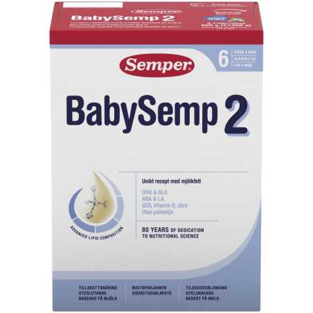 Semper Babysemp2 pieno mišinys 6m, 800g, 8 pakuočių komplektas